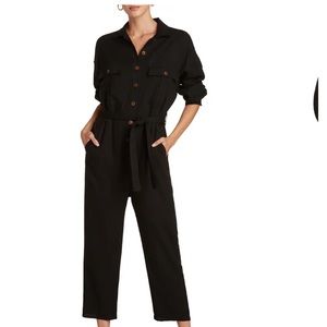 Roxie Spread Collar Belted Jumpsuit WILLOW